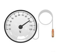 Solaughguy Capillary Gauge with 0-120°C Range and 144cm Cable for Water Measurement, Liquid Expansion Dial Thermometer for Swimming