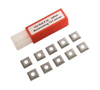 Solaughguy Carbide Indexable Inserts for Wood Lathe Turning Tools, 15 mm x 15 mm x 2.5 mm, -30° Cutting Angle, 4-Edge Square Straight Face, Compatible with Spiral Planer