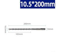 Solaughguy Carbide Tipped Masonry Concrete Drill Bit for Shank, 200mm Length, Compatible with Drills, for Brick Stone and Light Concrete(10.5mm)