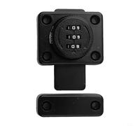 Solaughguy Combination Sliding Bolt Lock for Gate, Shed, Door, Garage - Heavy Duty Zinc Alloy & Iron Security Latch with Anti-Tamper Screws - No Key Required, Resettable C(Black)