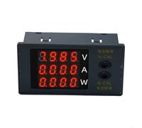 Solaughguy DC 0-100V 10A 1000W Digital Power Electricity Meter with LED Display for Industrial Testing and Measurement(Red Red Red)