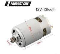 Solaughguy DC RS550 Motor 13 Tooth 15 Tooth Replacement for TSR1080-2-LI GSR120LI 12V 14.4V Cordless Drill Screwdriver, Metal Gear 38mm Diameter 56mm(12V-13teeth)