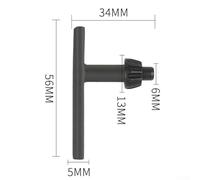 Solaughguy Drill Chuck Key Set for Power Drills, 10 mm / 13 mm / 16 mm Manual Hex Key Wrench Tool for Tightening and Loosening Drill Chucks, Long Lasting 45# Steel(10MM)