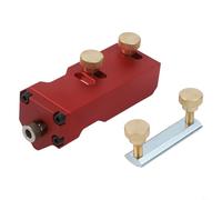 Solaughguy Drill Guide Mechanical Punching Tool for Wood and Metal, Aluminum Alloy Alignment Jig for Precise Drilling, Hardware Woodworking Fixture with Handle(a)