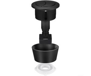 Solaughguy Dual Flush Push Button Toilet Cistern Replacement| 20mm-60mm Aperture| ABS Plastic Actuator for Fluidmaster PRO550UK & Skylo SKY005| Modern Bathroom Tank Button(Black)