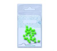 Solaughguy Fluorescent Silicone Fishing Beads Luminous Attractor for Sea Fishing with 4mm 5.5mm 6mm 8mm Glow in The Dark Beads for Sabiki Rigs and Fishing(6mm25pcs)