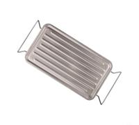 Solaughguy Foldable Camping BBQ Grill - Ultralight Grill Grate for Hiking, Picnic & Outdoor Use, Portable Folding Table with Ribbed Plate Design, 270x122mm,