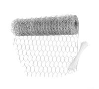 Solaughguy Galvanized Hexagonal Poultry Wire Mesh for Garden Fencing and Pet Barriers| For Long lasting Chicken Netting with Cable Ties for Rabbits| Birds| and Small(0.35mX10m)