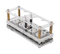 Solaughguy IN12 Nixie Clock Kit with LED Numerical Display Tube for DIY Retro Clock Module, USB-Powered PCB for Glow Tube Clock Project - Black, 5V DC, 114x46mm(B)