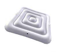 Solaughguy Inflatable Spa Cover for 135cm Square For Hot TUBs, Thick PVC Thermal Insulation Lid, Energy Saving Weather Resistant Protector for Outdoor Garden BathTUBs(White A)