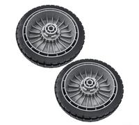 Solaughguy Lawn Mower Wheels for Honda HRR216/HRS216/HRT216 - 8-inch Diameter × 2-inch Width, Plastic-Rubber-Metal Construction, Includes 2 Front + 2 Rear Wheels,(2 front wheels)