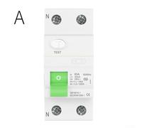 Solaughguy Leakage Circuit Breaker 2P 100mA RCCB with 6000V Impulse Withstand Voltage for Protection, 20000 Mechanical Operations, D-Shaped Handle, White(A)