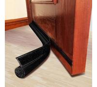 Solaughguy Leather and Foam Door Bottom Seal Strip for Residential & Commercial Doors - Windproof, Draft-Blocking, Noise-Reducing, Energy-Saving Weatherstrip -(Black)