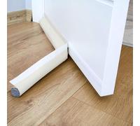 Solaughguy Leather and Foam Door Bottom Seal Strip for Residential & Commercial Doors - Windproof, Draft-Blocking, Noise-Reducing, Energy-Saving Weatherstrip -(White)