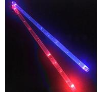 Solaughguy Luminous Drumsticks 5A Glow in The Dark for Stage Performance, Polymer Percussion with Bright Long-Lasting Light, Perfect Weight and Balance for Drummers, (red blue)