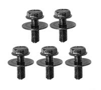 Solaughguy M6 Car Body Bolts and U-Nut Clips for Engine Under Cover, Hood, For Fender, Bumper Trim Panel Fasteners, Compatible with For Honda For Accord For Toyota(5pcs Body Bolts)