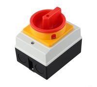 Solaughguy Main Switch Circuit Breaker 16A 4-Pin Rotary Isolation Switch with IP65 Rating for Industrial Equipment, UKP Load Disconnect Switch for AC Motors,