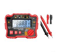 Solaughguy MH16 Ohmmeter Digital Megaohmmeter with 2500V Output for Insulation Resistance Testing, AC/DC Voltage Measurement, 1MΩ-50GΩ Range, Red