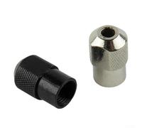 Solaughguy Mini Drill Chuck 6pcs M8x0.75mm Zinc Alloy Chuck Nut for Rotary Tool Accessories, Compatible with Most Electric Grinders, Black and Silver Set