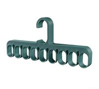 Solaughguy Nine-Hole Sock Rack with Multiple Non-Slip Clips for Drying Socks, Space-Saving Laundry Hanger for Small Garments, 10-Pack Orange/Yellow/Green/Blue(green)