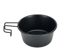 Solaughguy Non- Camping Bowl with Handle 304 Stainless Steel For Sierra Cup Outdoor Cookware Measuring Cup for Camping Hiking and Picnic, 300ml/500ml Capacity(360 black)