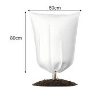 Solaughguy Non-Woven Winter Drawstring Plant Covers for Frost Protection - Breathable Frost Cloth Blanket for Saplings, Rose Bushes, Tomatoes & Fruit-Bearing Bushes(60 * 80CM)