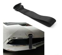 Solaughguy Nylon Car Racing Tow Strap with Rally Hook for Front or Rear Bumper, Double Stitch Long lasting Belt for Towing and Hauling, Bright Safety Color for Easy (Black)