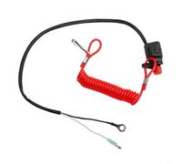 Solaughguy Outboard Engine Motor Kill Switch Safety Lanyard Tether for Emergency Stop - ABS Housing, 2.8 x 5.5 cm, Open-Circuit Design with Red Activation Button,
