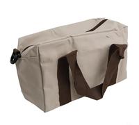 Solaughguy Oxford Canvas Tool Bag for Mechanics & DIY Users - Large Capacity 30x12x18cm Wear-Resistant Storage Bag with Wide Strap Handle and Heavy-Duty Zippers,(Grey)