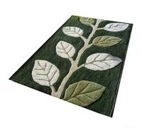 Solaughguy Palml For Leaf Design Doormat for Indoor Use, Tropical Door Mat with Non-Slip Backing, Soft Imitation Cashmere Floor Mat 50x80 cm, Green(B)