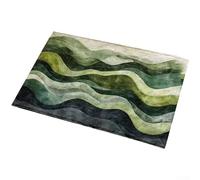 Solaughguy Palml For Leaf Design Doormat for Indoor Use, Tropical Door Mat with Non-Slip Backing, Soft Imitation Cashmere Floor Mat 50x80 cm, Green(D)