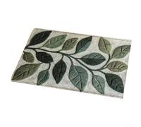 Solaughguy Palml For Leaf Design Doormat for Indoor Use, Tropical Door Mat with Non-Slip Backing, Soft Imitation Cashmere Floor Mat 50x80 cm, Green(C)