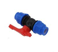 Solaughguy PE Ball Valve with External Thread Fitting for Irrigation Systems, 20/25/32mm, High Pressure Resistant, Smooth Interior Reduces Water Flow Resistance, Black(20mm)