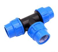 Solaughguy PP Fitting Screw Clamp Connector for PE Pipe PVC Plastic 20 25 32 40 50 mm, DN15-DN40, 3-Way Ball Valve, No Welding Required, For Easy Fast Installation,(25mm)