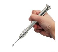 Solaughguy Precision Aluminum Pin Vise Hand Drill Set with 10-Piece Mini Drill Bit Assortment (1.0-3.0 mm) for PCB, Jewelry, Model Making, and Hobby Crafts - Compatible