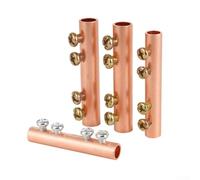 Solaughguy Pressure-Free Copper Tube Connector Terminal Block for Electrical Wiring - 10-50 mm² Wire Range, Acid-Washed Oxidation-Resistant, Screw-Installation Design,(D)