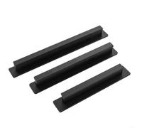 Solaughguy Punch-Free Aluminum Alloy Door Handle for Interior & Exterior Doors - No-Drill Installation on Wood, Tile or Glass - Scratch-Resistant Black or Gold(M black)