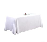 Solaughguy Rectangular Tablecloth for Ceremonial and Event Tables, 160 x 180 cm, Quality Fabric, Available in Red, White and Black(White 160x180cm/520g)