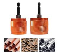 Solaughguy Replaceable Copper Pipe Cleaner Set for Rust Stains and on Metal Pipes 1/2" & 3/4" with 1/4" Hex Shank Includes 2 Additional Brushes