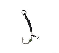 Solaughguy Ronnie Fishing Rig for Carp Fishing | 4-Pack Sub-Line Hook with Character For Ring and Circle or Screw Plus Oval Design | Blowback Rig,(Figure eight For ring plus circle 4#)