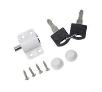 Solaughguy Sliding Sash Door Lock with 2 Keys, Aluminum Alloy Security Bolt for Patio Doors, Child Safety & Anti-Theft Protection, For Easy to Install, Compatible with Hinged (White)