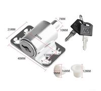 Solaughguy Sliding Sash Door Lock with Key for Baby Child Safety, Aluminum Alloy Security Lock for Patio Doors, 2 Keys Included, For Easy to Install(Silver)