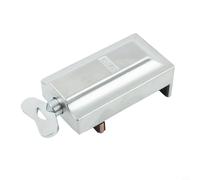 Solaughguy Sliding Security Lock with Key - Adjustable Sash Restrictor for Home Safety, Childproof & Anti-Theft Stopper, No Drilling Required, Aluminum Alloy for Du