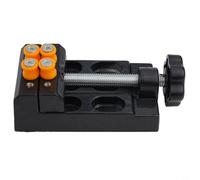 Solaughguy Small ABS Plastic Bench Vise Clamp for Jewelry, Watch Repair & Hobby Crafting - 5-50 mm Jaw Capacity, Compact 130 x 61 x 35 mm Handheld Tool for Drilling,