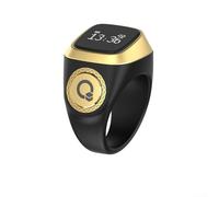 Solaughguy Smart for zikr Ring By IQibla Waterproof Digital Counter Smart Ring Counter,With 5 Prayer Time Notifications And Vibration Alerts for Men Women with 3 Size(22mm Black)