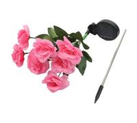 Solaughguy Solar Rose Garden Lights, 7-Head Simulation Flower Stake with Stainless Steel, Waterproof Outdoor Decor for Yard Lawn Patio Pathway, 63cm Height (Colors(Color(Colo(Col(Co(C((Pink)