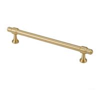 Solaughguy Solid Brass Cabinet Knobs for Furniture,Gold Finish Drawer Handles with 50mm to 320mm Hole Spacing,for Kitchen and Bathroom(320mm Hole Distance)