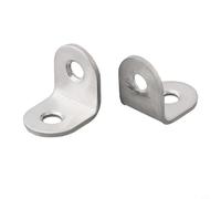 Solaughguy Stainless Steel 90 Degree L-Shaped Corner Bracket, Right Angle Joint for Wood Furniture, Shelf, Bed Frame, Table, Wardrobe - 10 Pack, 20x20x16mm, 2mm Thick, Gal