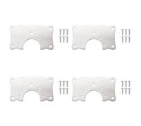 Solaughguy Stainless Steel Cabinet Hinge Repair Kit with Fixing Screws for Kitchen Cupboard Doors, 90x50mm, 1mm Thick, Silver - Compatible with Various Furniture Types(4)