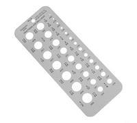 Solaughguy Stainless Steel Drill Gauge for Measuring Bolt Wire and Drill Bit Diameters, 29-Size Index with Fractional and Decimal Markings, 1/16" to 1/2" Range (15.9 x 6